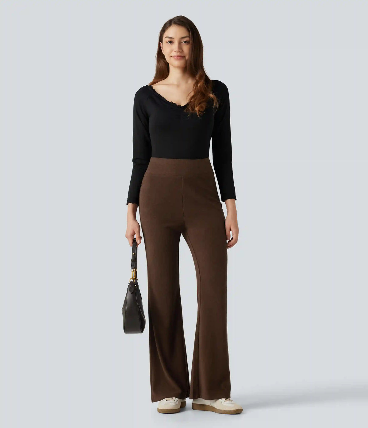 High Waisted Flare Casual Pants