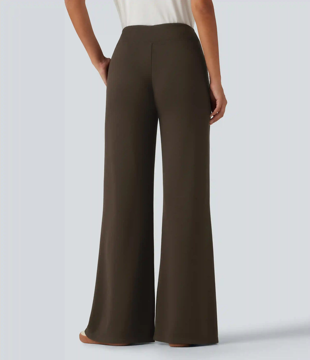 Mid Rise Drawstring Bootcut Casual Sweatpants with Pockets