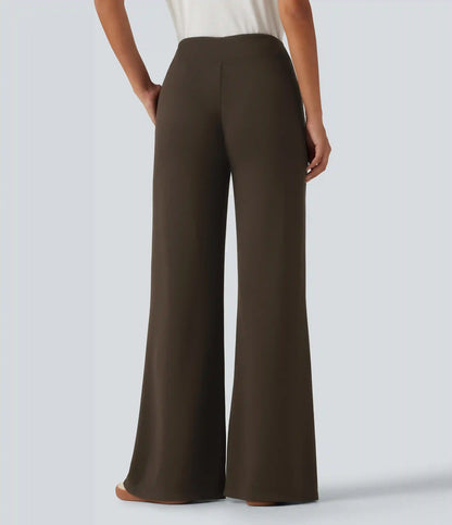Mid Rise Drawstring Bootcut Casual Sweatpants with Pockets