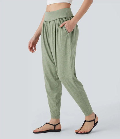 High Waisted Pocket Harem Pants