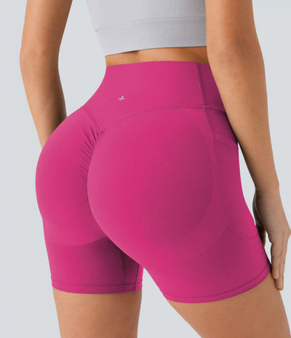Halara UltraSculpt™ High Waisted Scrunch Butt Lifting Tummy Control Pocket Shaping Workout Biker Shorts 5''