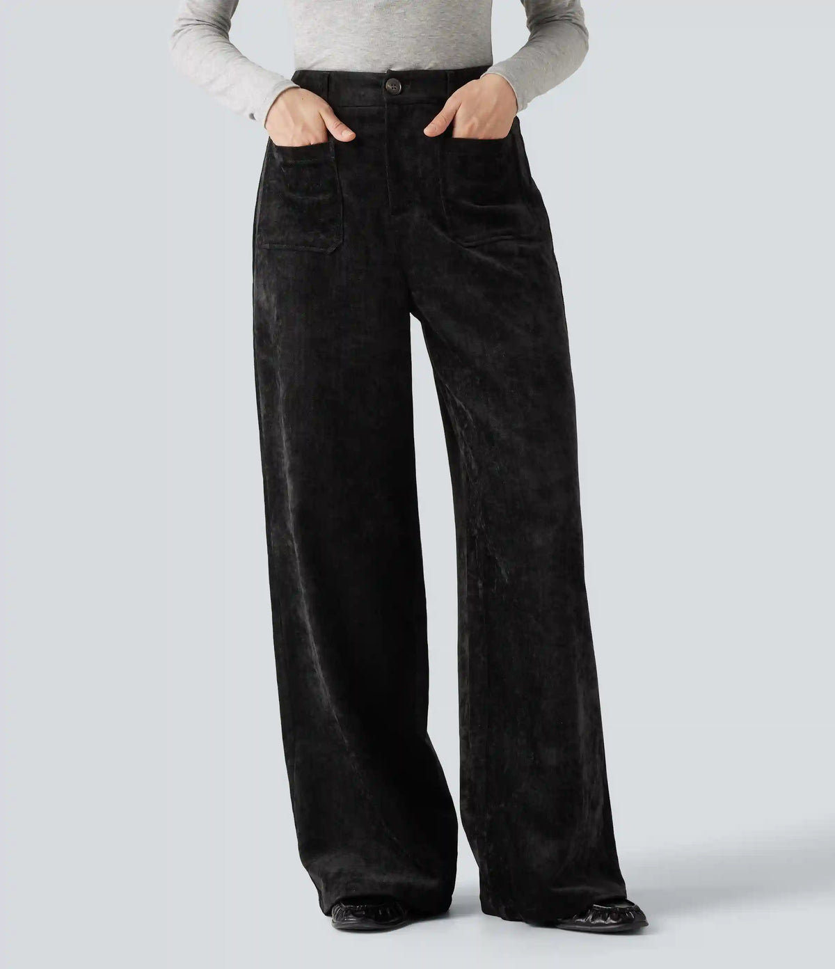 High Waisted Baggy Work Pants with Pockets