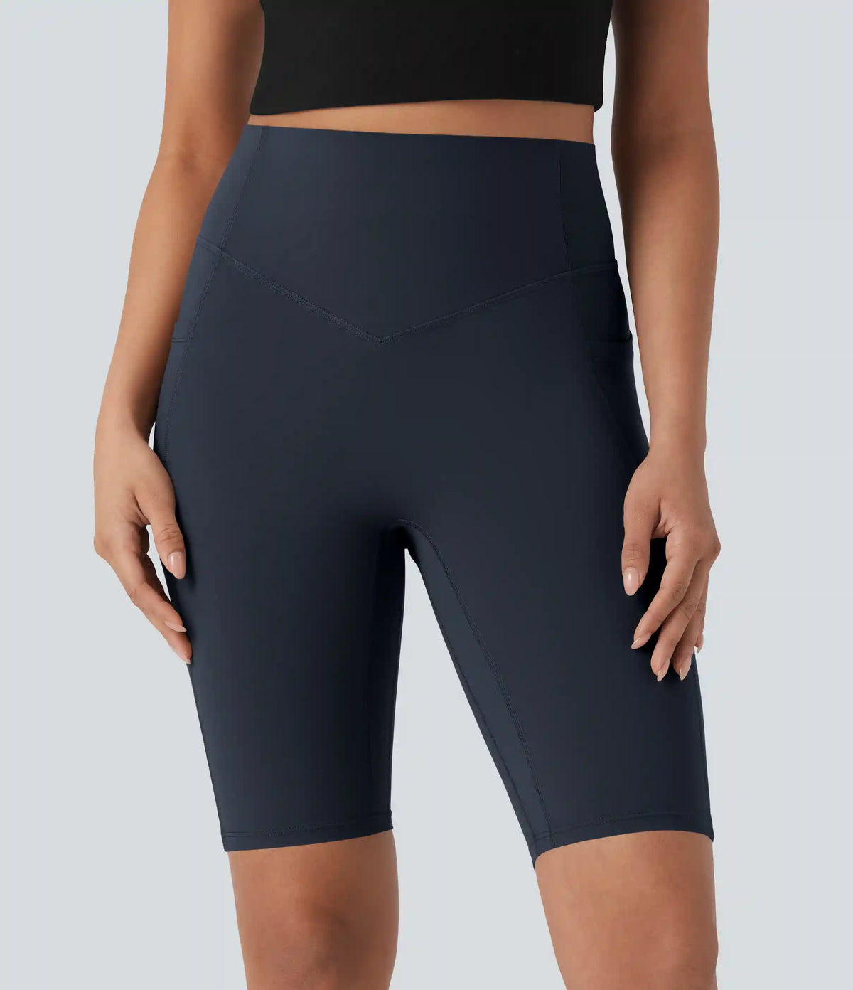 Halara UltraSculpt™ High Waisted Scrunch Butt Lifting Tummy Control Side Pocket Shaping Workout Biker Shorts 9''