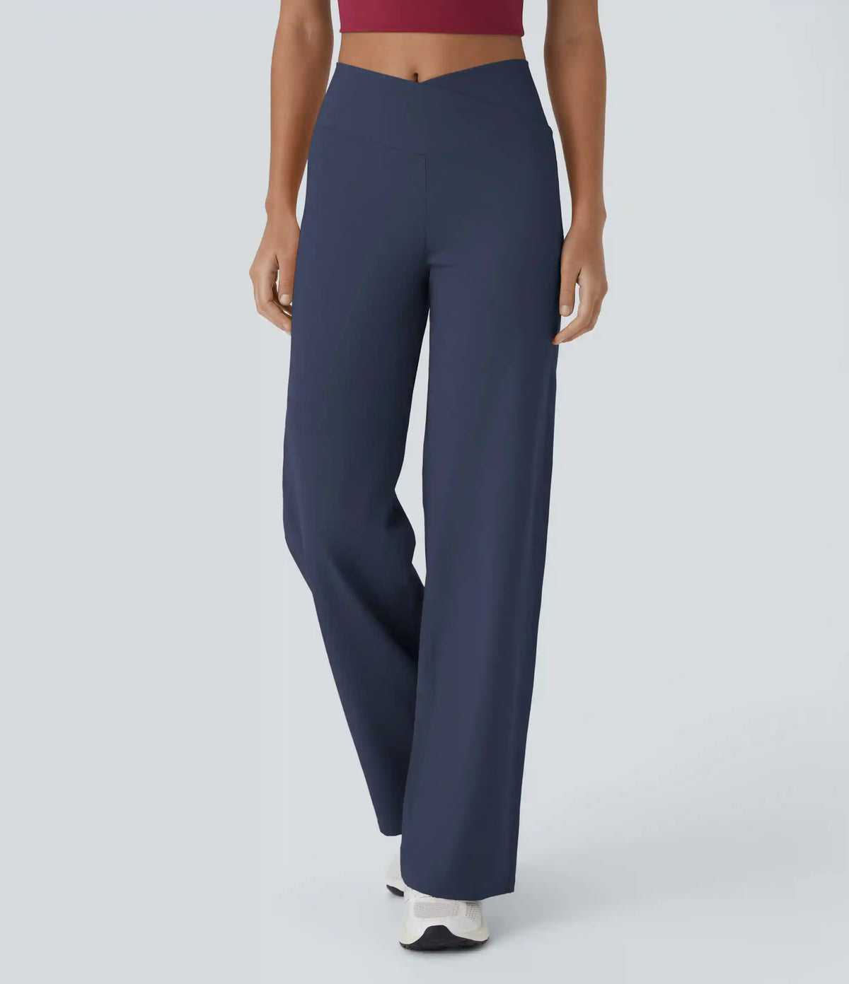 DayStretch Crossover High Waisted Pocket Wide Leg Yoga Pants