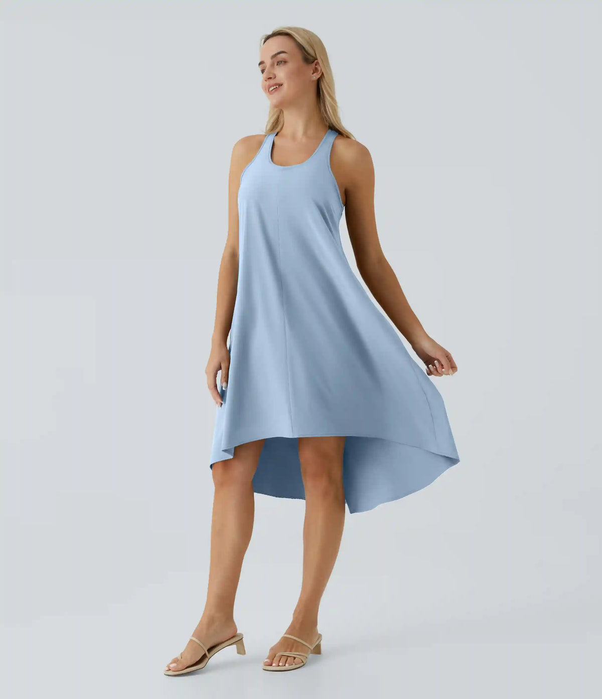 Breezeful™ RacerPocket High Low Flowy Midi Quick Dry Casual Dress