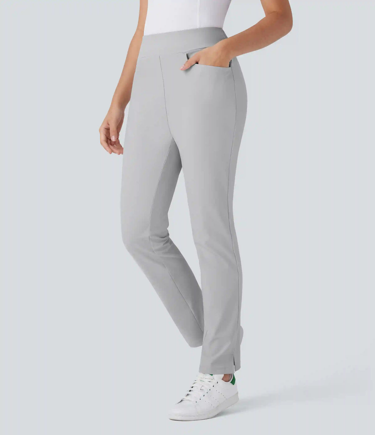 Mid Rise Pockets Tapered Quick Dry Golf Pants-Golf Tee Pocket-UPF40+