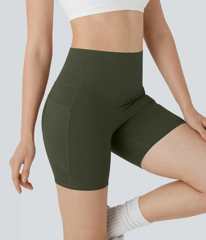 Halara UltraSculpt™ High Waisted Butt Lifting Tummy Control Pocket Shaping Training Biker Shorts 5''