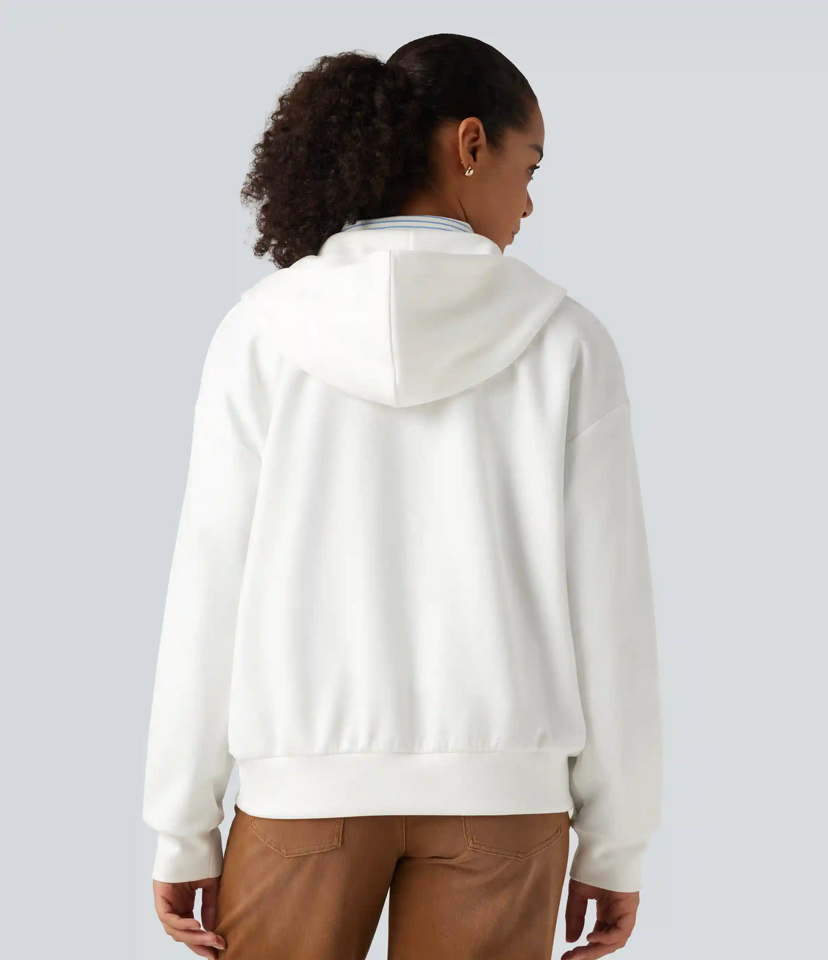 Hooded Dropped Shoulder Long Sleeve Work Sweatshirt