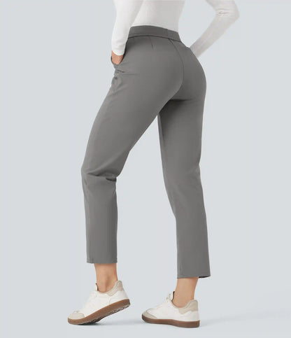 Halara Flex™ DayStretch Foldover High Waisted Drawstring 7/8 Slim Work Pants with Pockets