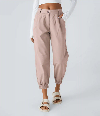 Mid Rise Casual Joggers with Pockets