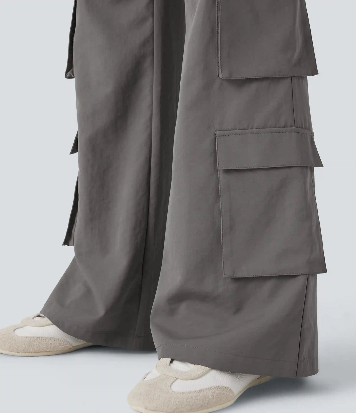 Mid Rise Casual Cargo Pants with Pockets