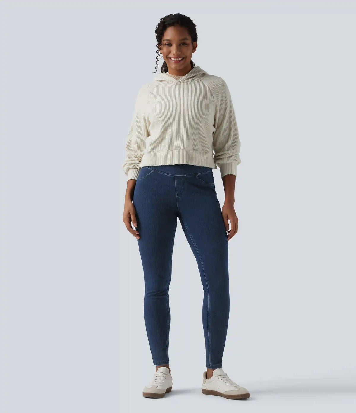 Halara Flex™ High Waisted Tummy Control Denim Casual Leggings with Pockets