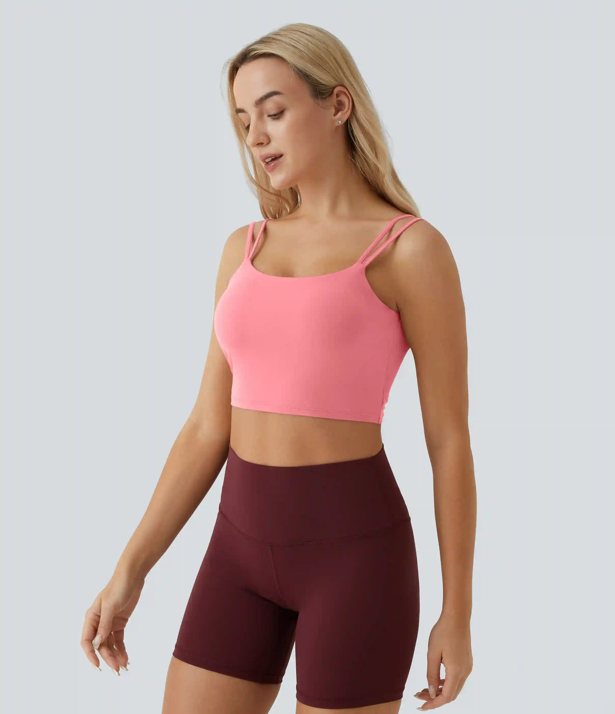Double Straps Cropped Yoga Tank Top