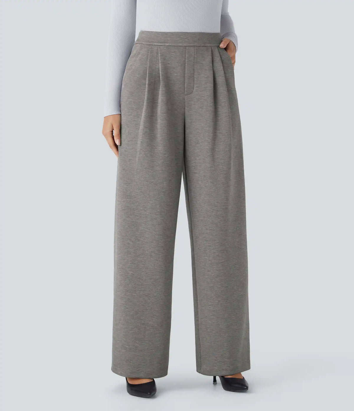 Halara Flex™ High Waisted Pocket Wide Leg Work Pants