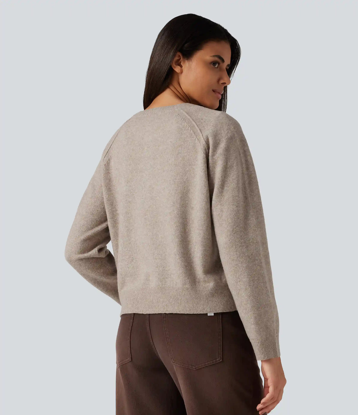 Henley Neck Long Sleeve Casual Sweater