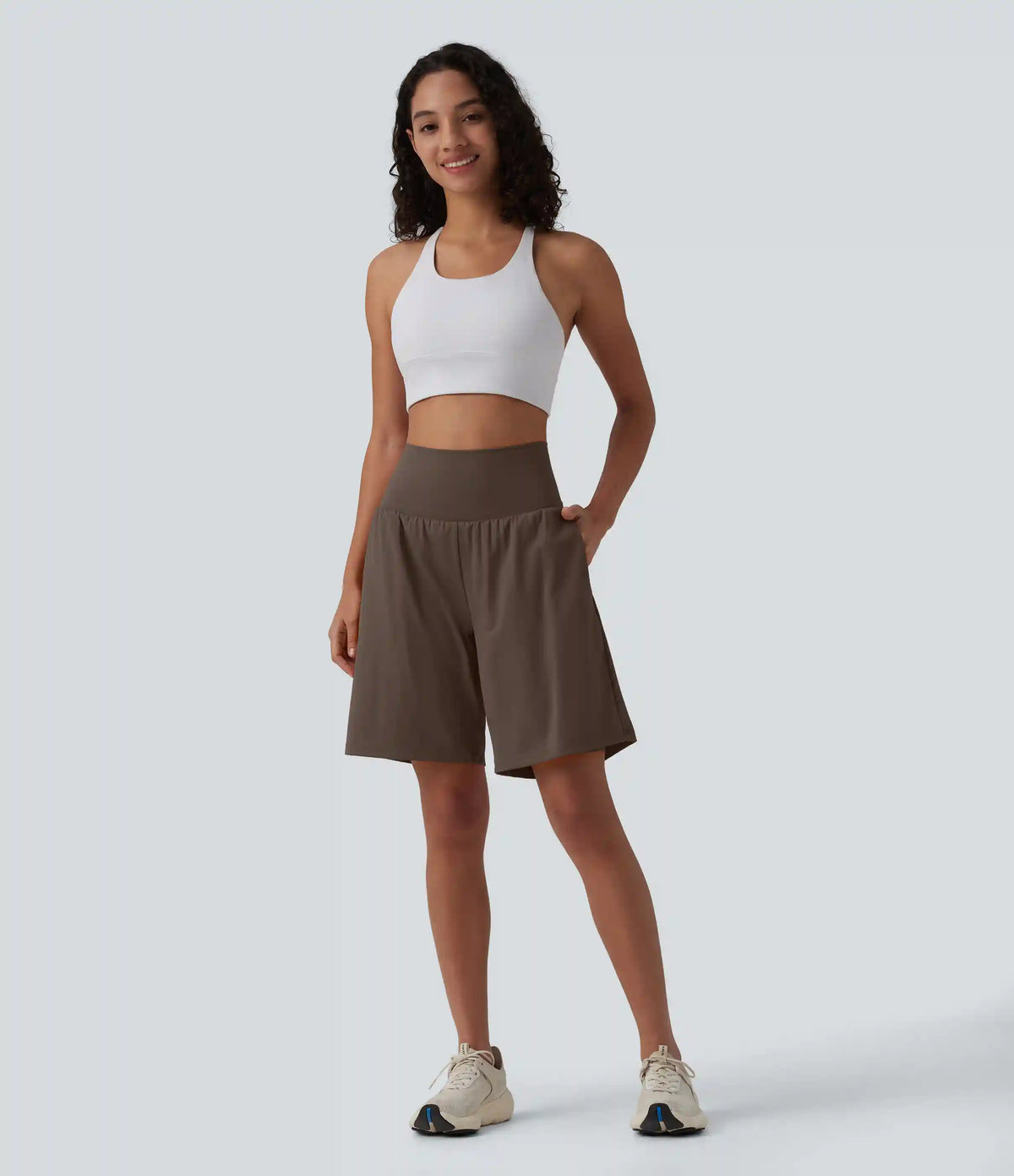 SoftlyZero™ Airy Super High Waisted 2-in-1 InstantCool Yoga Shorts 9" with Pockets