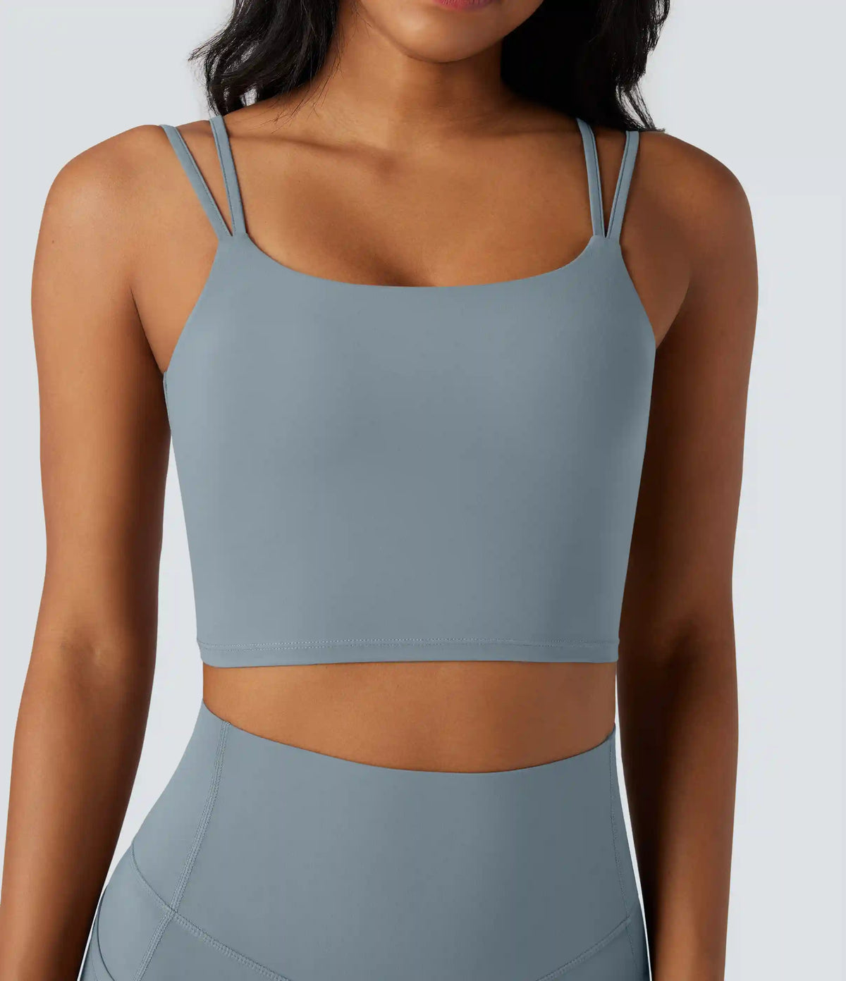 Halara UltraSculpt™ Double Straps Twisted Backless Cropped Yoga Tank Top