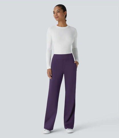 Halara Flex™ DayStretch Mid Rise Side Zipper Pocket Work Flare Pants