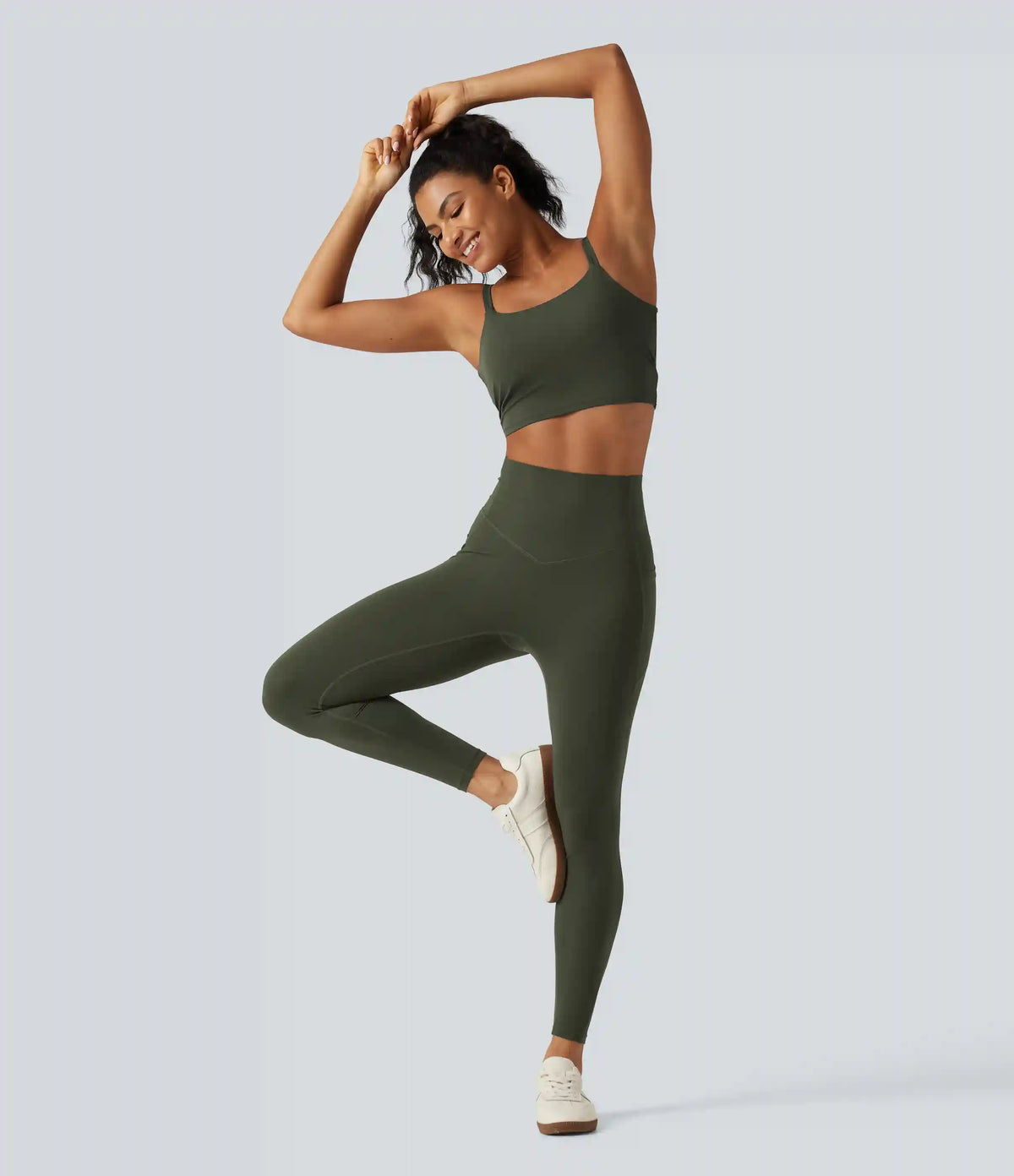 Halara UltraSculpt™ Curvy High Waisted Tummy Control Shaping Yoga Leggings with Pockets