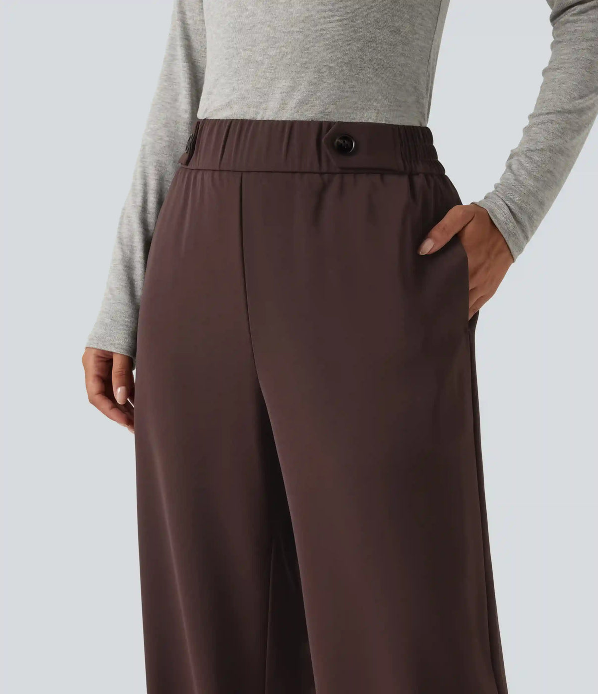 High Waisted Work Tapered Pants with Pockets