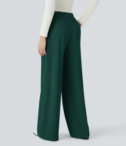 Halara Flex™ High Waisted Body Sculpt Waist-Slimming Pocket Wide Leg Micro Waffle Work Pants