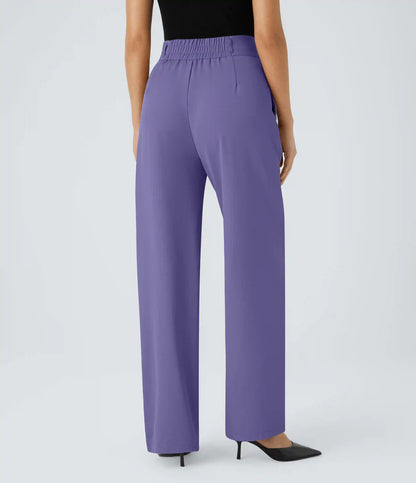 Halara Flex™ High Waisted Zipper Pocket Shirred Straight Leg Work Pants