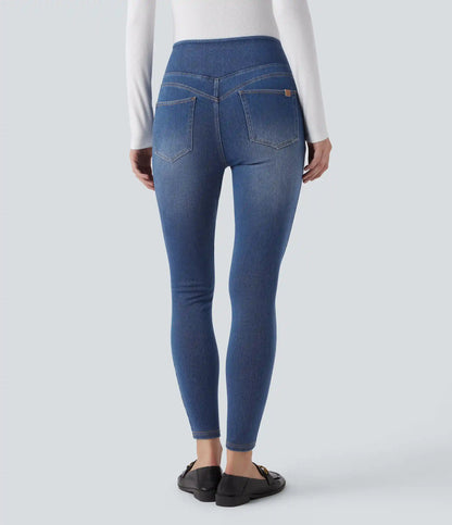 Halara Flex™ High Waisted Tummy Control Skinny Denim Casual Leggings with Pockets