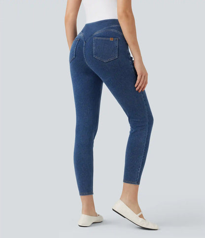 Halara Flex™ High Waisted Tummy Control Butt Lifting Denim Casual Leggings with Pockets