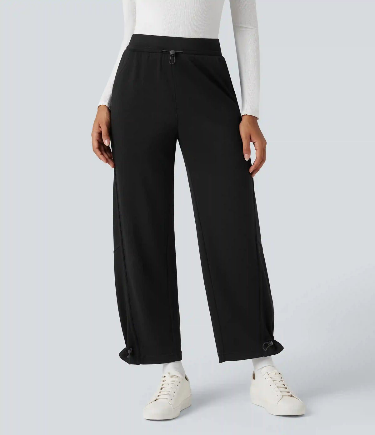High Waisted Casual Pants with Pockets