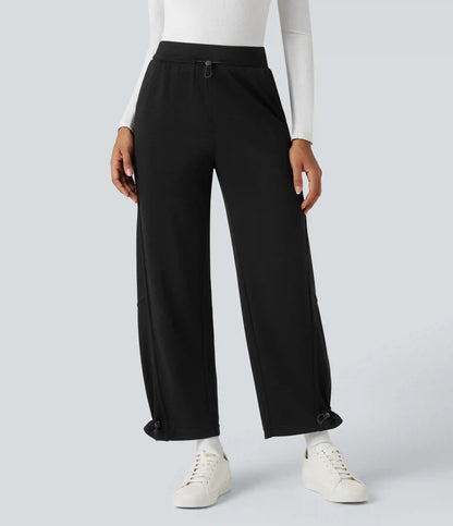 High Waisted Casual Pants with Pockets