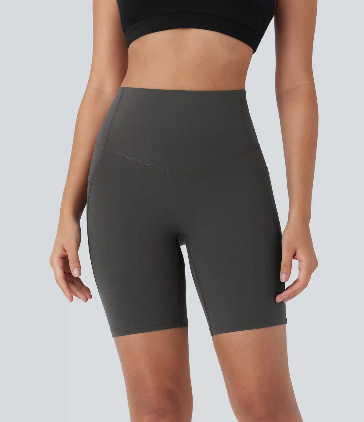 Halara UltraSculpt™ High Waisted Butt Lifting Tummy Control Pocket Shaping Training Biker Shorts 7''