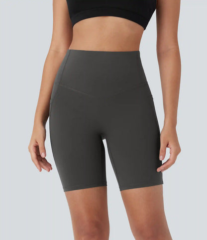 Halara UltraSculpt™ High Waisted Butt Lifting Tummy Control Pocket Shaping Training Biker Shorts 7''