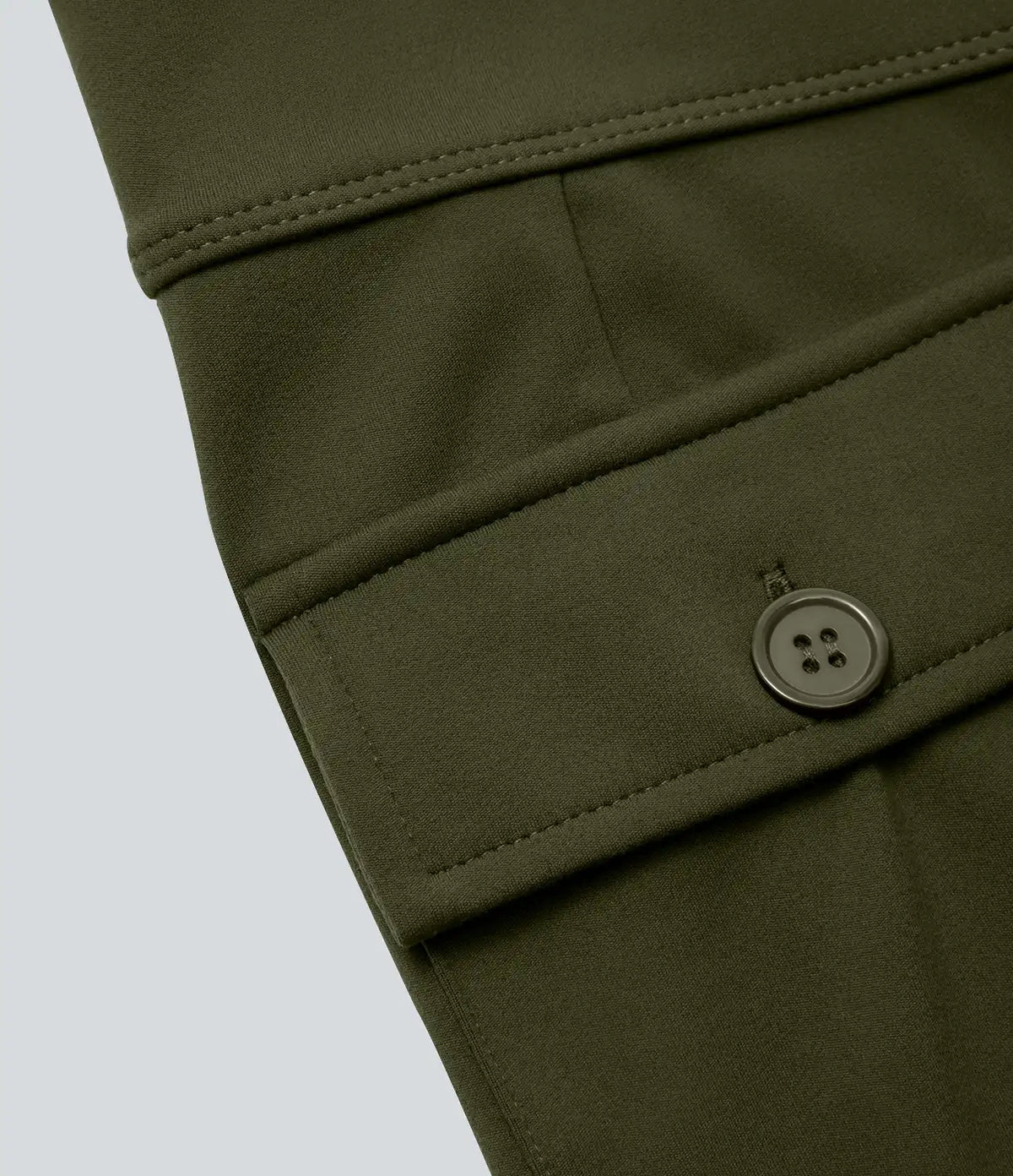 High Waisted Side Flap Pocket Flare Casual Cargo Pants