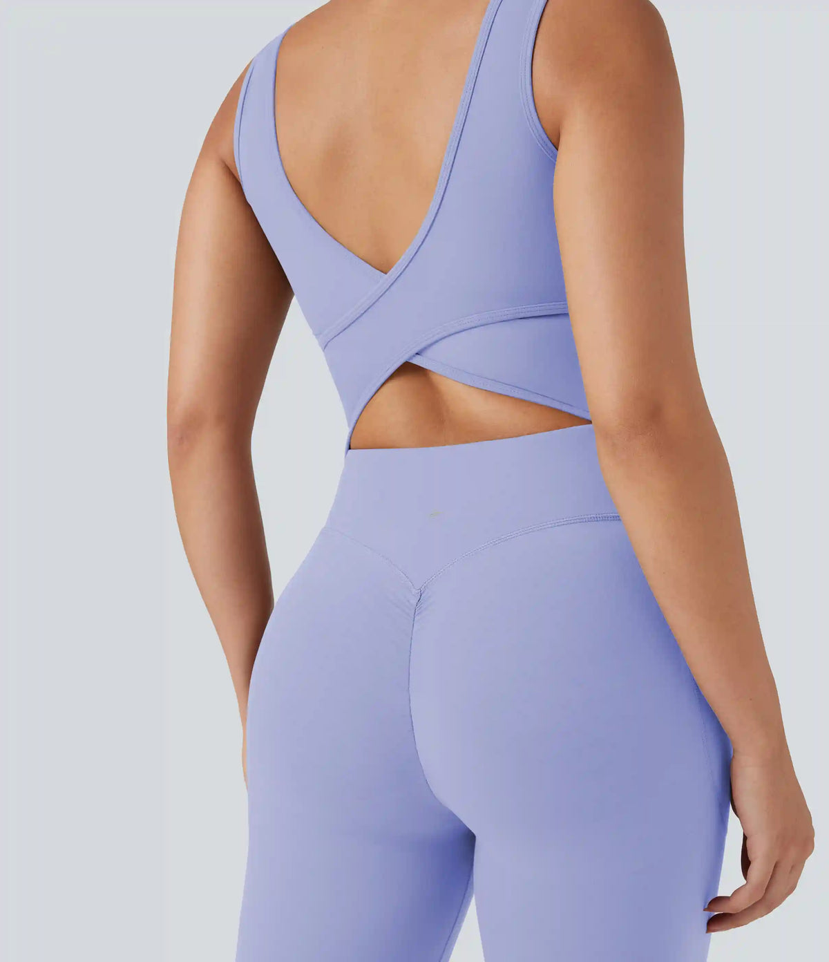Halara UltraSculpt™ V Neck Tummy Control Butt Lifting Workout Jumpsuit with Pockets