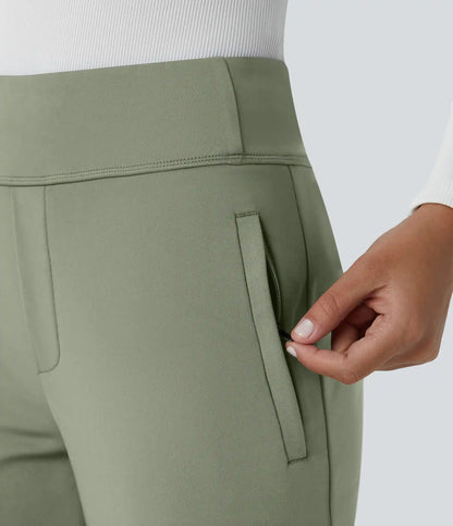 Halara Flex™ DayStretch Mid Rise Side Zipper Pocket Work Flare Pants