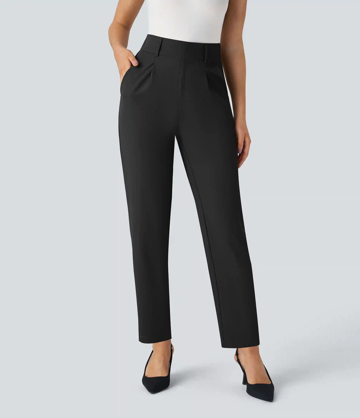 Halara Flex™ High Waisted Pocket Solid Work Tapered Pants