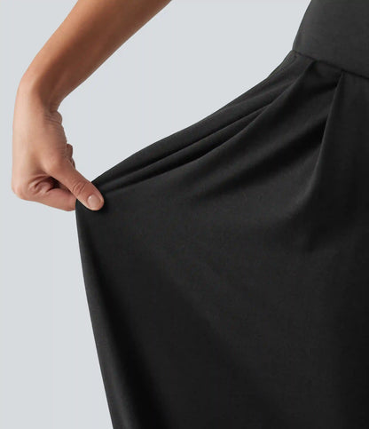High Waisted Crossover Yoga Balloon Pants with Pockets