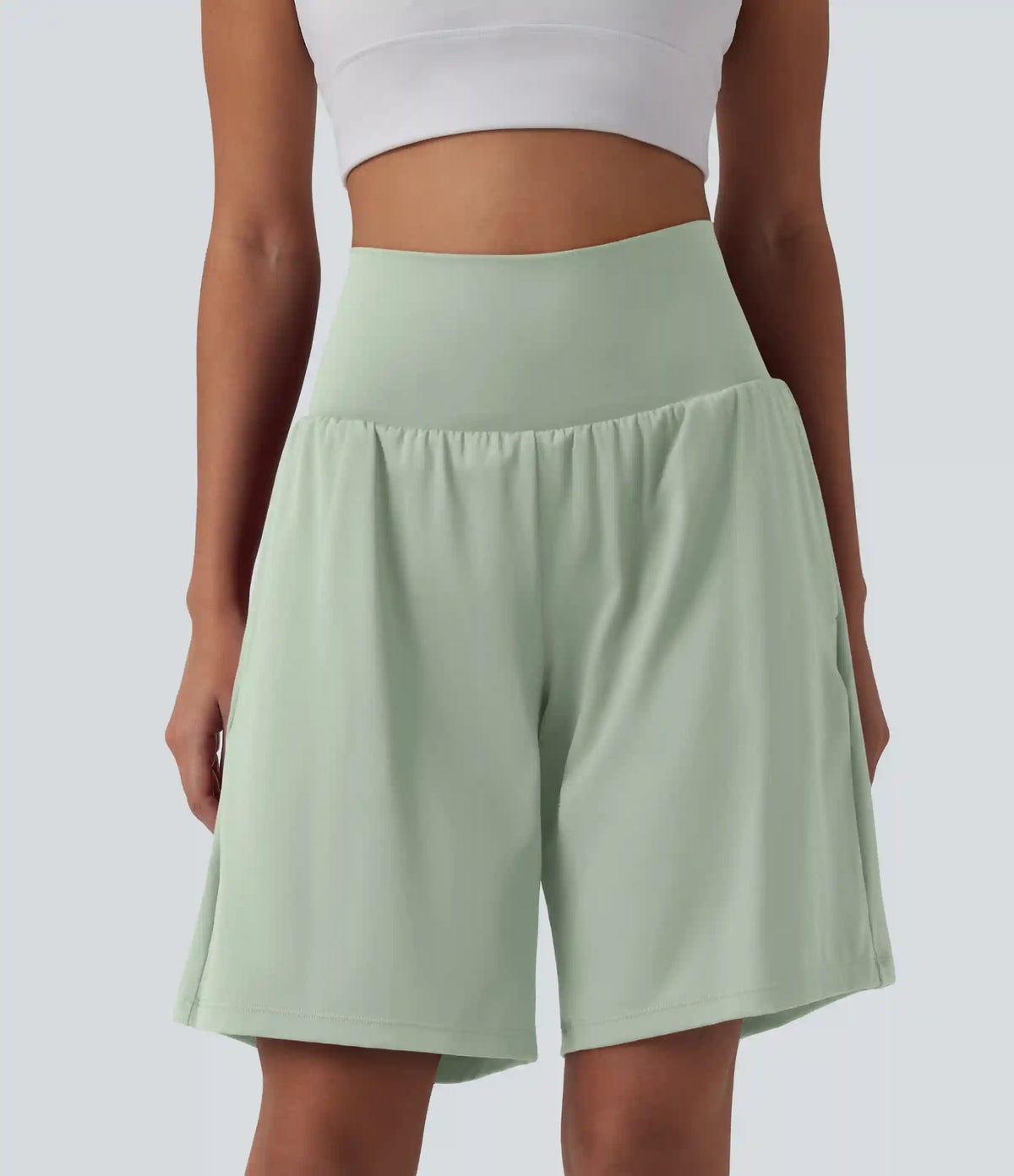 SoftlyZero™ Airy Super High Waisted 2-in-1 InstantCool Yoga Shorts 9" with Pockets
