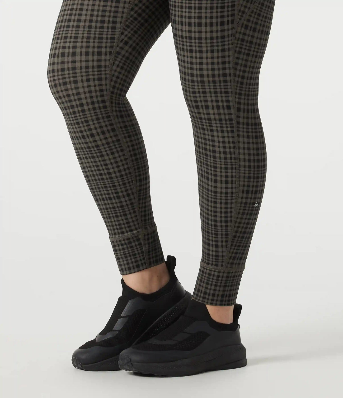 Plus Size Halara UltraSculpt™ Check Plaid Print High Waisted Drawstring Yoga Leggings with Pockets