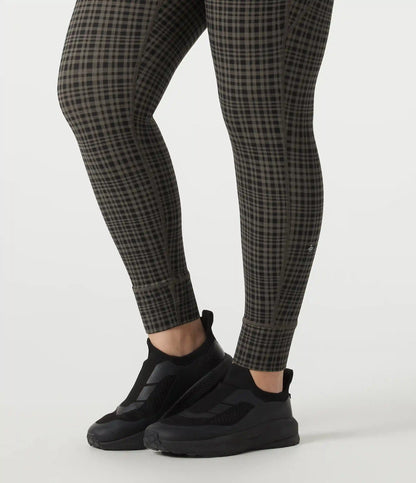 Plus Size Halara UltraSculpt™ Check Plaid Print High Waisted Drawstring Yoga Leggings with Pockets