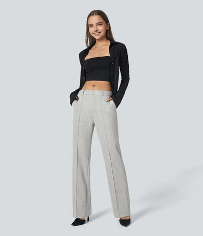 Halara Flex™ High Waisted Zipper Pocket Straight Leg Work Pants