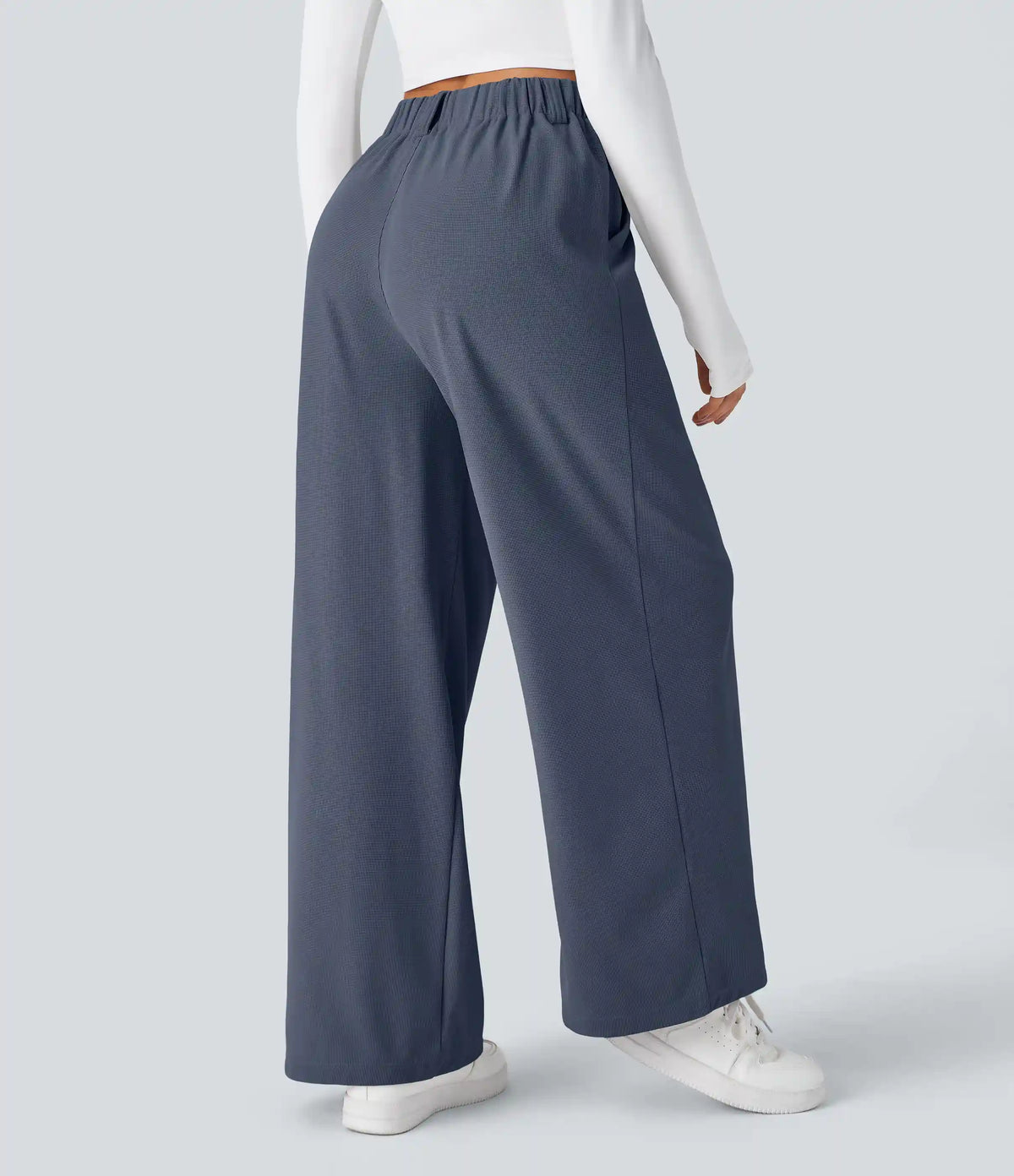 Halara Flex™ High Waisted Pocket Wide Leg Waffle Work Pants