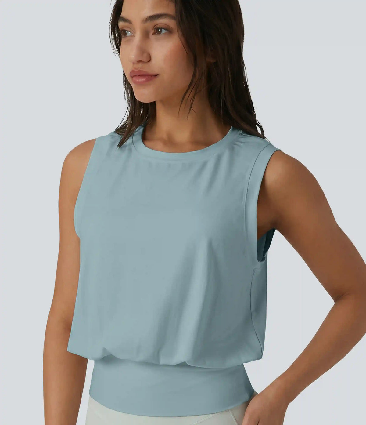 Round Neck Workout Tank Top