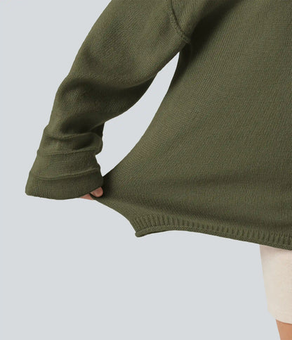 V Neck Long Sleeve Casual Sweater
