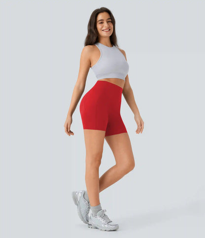 Halara UltraSculpt™ High Waisted Scrunch Butt Lifting Tummy Control Pocket Shaping Workout Biker Shorts 5''