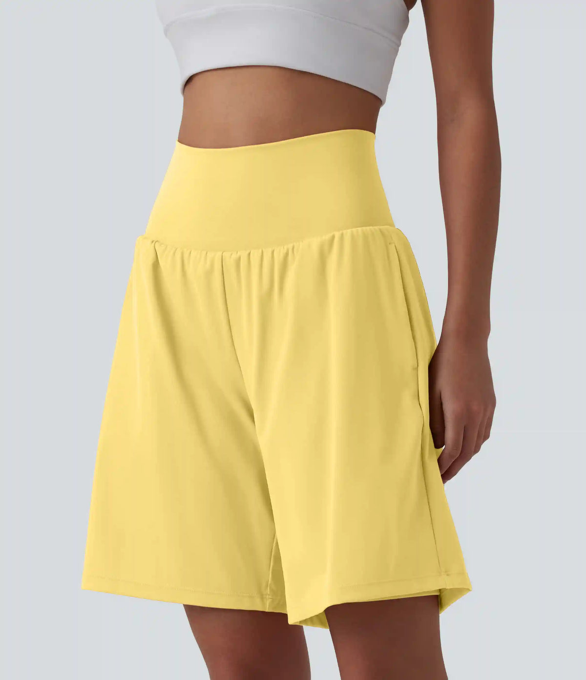 SoftlyZero™ Airy Super High Waisted 2-in-1 InstantCool Yoga Shorts 9" with Pockets