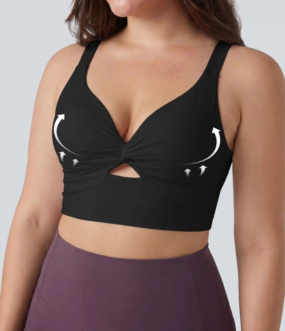 Plus Size Halara UltraSculpt™ Light Support Molded Cups Push-Up Yoga Sports Bra