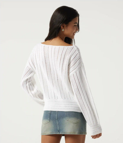 Round Neck Long Sleeve Casual Sweater