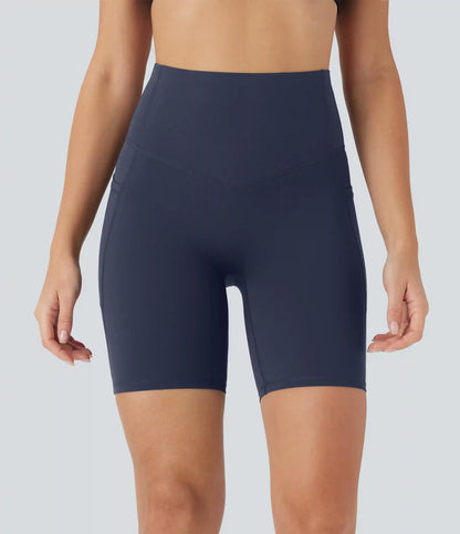 Halara UltraSculpt™ High Waisted Butt Lifting Tummy Control Pocket Shaping Training Biker Shorts 7''