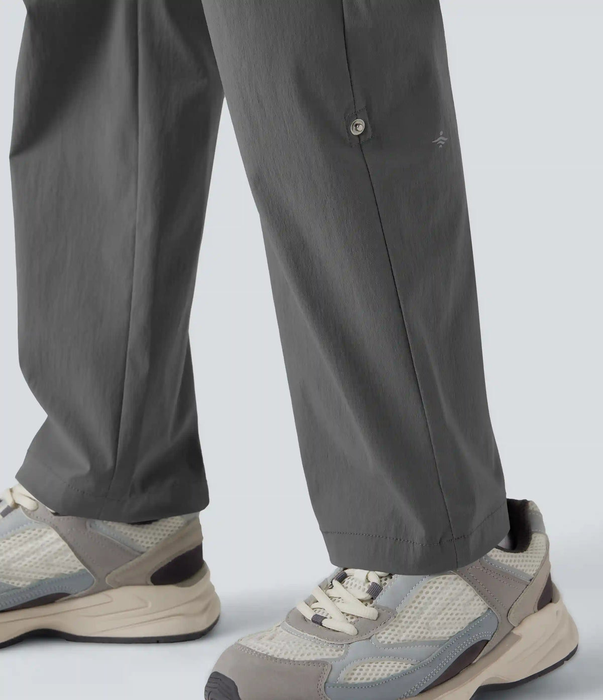 Durable Water Repellent Mid Rise Straight Leg Hiking Pants with Pockets-Adjustable Pant Length